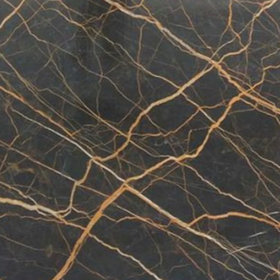 Marbre noir et doré